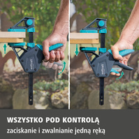 WOLFCRAFT Ścisk jednoręczny PRO ERGO z funkcją rozpierania 700 mm WF3093000