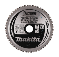 MAKITA Tarcza tnąca do metalu stali Inox 136x20mm 56Z Specialized B-33744