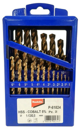 MAKITA Zestaw wierteł do metalu HSS 25 szt. P-61824