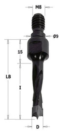 CMT WIERTŁO Z GWINTEM 12/40/55/M8/9 353.120.12