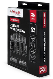 SCHMITH Zestaw wkrętaków śrubokrętów + bity końcówki 36 szt. SCH01S03036
