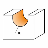 CMT Frez do korytek i czasz fi 12,7x76,2 mm S=12,7 R=6,35 Z2 RH 199.505.11
