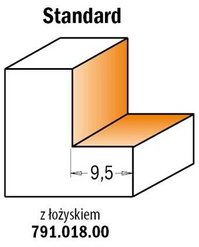 CMT Frez do wręgów fi 34,9x65 mm S=12,7 mm Z2 RH 660.851.11