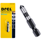 DREL Wiertło pogłębiacz fazownik do drewna metalu 6 mm uchwyt HEX 1/4 1006