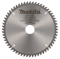 MAKITA Tarcza Piła widiowa do cięcia Aluminium MDF PVC 185x30 60Z D-81321