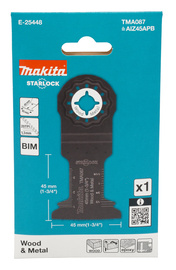 MAKITA Brzeszczot do drewna metalu epoxy 45x45 Starlock 1szt TMA087 E-25448