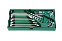 SATA Zestaw 30 kluczy płasko-oczkowych i trzpieniowych metr. ST09906