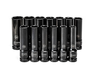 SATA Zestaw długich nasadek udarowych 1/2 cienkościenne 13szt CrMo ST34398T