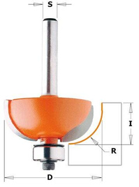 CMT Frez zaokrąglający ŁOŻYSKO fi 25,4x61,2 mm S12 R6,35 Z2 RH 937.722.11