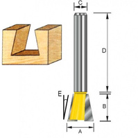 MAKITA Frez trapezowy 9,5 trzpień 8 mm D-10883