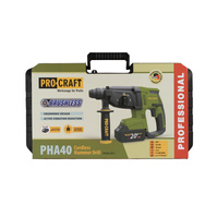 PROCRAFT Młotowiertarka akumulatorowa SDS+ 20V 2x4,0Ah 2,6J 3w1 PHA40