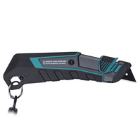 WOLFCRAFT Nóż z ostrzem trapezowym wymiennym PRO SAFETY z futerałem 4292000
