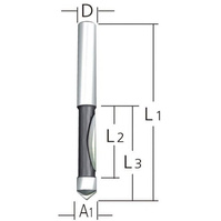 MAKITA Frez prosto-czołowy trzpień 6 mm D-09335