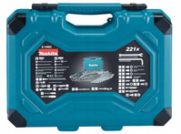 MAKITA Zestaw narzędzi ręcznych w walizce Nasadki Bity 221el. E-10883