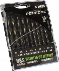 STALCO Zestaw wierteł do metalu HSS Perfect 1-10 mm 19 szt. S-71839