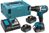 MAKITA Wiertarko-wkrętarka akumulatorowa udarowa 18V 3x5,0Ah DHP484RT3J