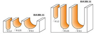 CMT Zestaw frezów do korytek i czasz fi 6,35 mm 814.001.11