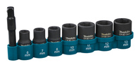 MAKITA Zestaw nasadek udarowych do zakrętarka 1/4 6-13 mm 8 sztuk E-12289