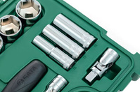 SATA Zestaw 23 kluczy nasadowych 1/2" metrycznych 6-kątnych ST09005SJ