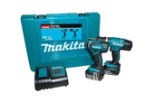 MAKITA Wkrętarka udarowa + zakrętarka DHP453 + DTD152 2x3,0Ah 18V DLX2142S