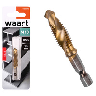 WAART Wiertło gwintujące M10 HSS gwintownik z wiertłem uchwyt HEX W21M790