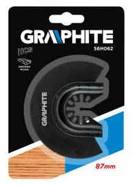 GRAPHITE Tarcza półokrągła HCS do drewna 87 mm 200 zębów 56H062