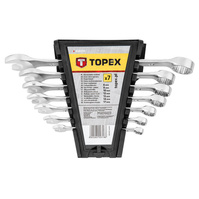 TOPEX Zestaw Klucze płasko-oczkowe 6-17 mm 7 szt. 35D379