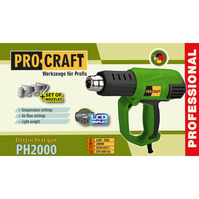 PROCRAFT Opalarka elektryczna sieciowa 2000W 650C LCD dysze walizka PH2000
