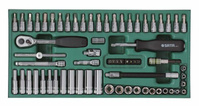 SATA Zestaw 66 kluczy nasadowych 1/4" ST09901SJ