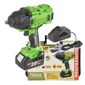 PROCRAFT Klucz udarowy 1/2" akumulatorowy 20V 1x4,0Ah 1600Nm PWA80-1B-C