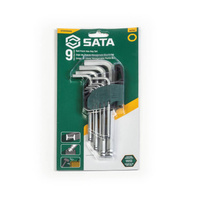 SATA Zestaw 9 kluczy trzpieniowych "L" 6-kąt z kulką dł. ST09105ASJ