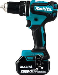 MAKITA Wiertarko-wkrętarka 18V 2x3,0Ah DHP485RFJ + zestaw wierteł 3-10 mm