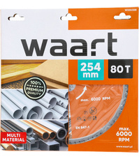 WAART Piła tarcza widiowa do pilarki 254x30 mm 80Z drewno alu metal W23U328