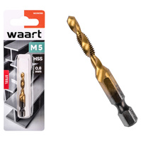WAART Wiertło gwintujące M5 HSS gwintownik z wiertłem uchwyt HEX W21M785