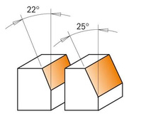 CMT Frez do ukosowania z łożyskiem fi 19,05 mm 6,35 mm 25° Z2 RH 809.025.11