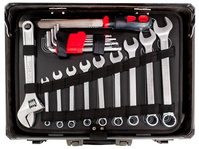 AIRPRESS Zestaw narzędzi 127 el. klucze szczypce walizka aluminiowa 75255