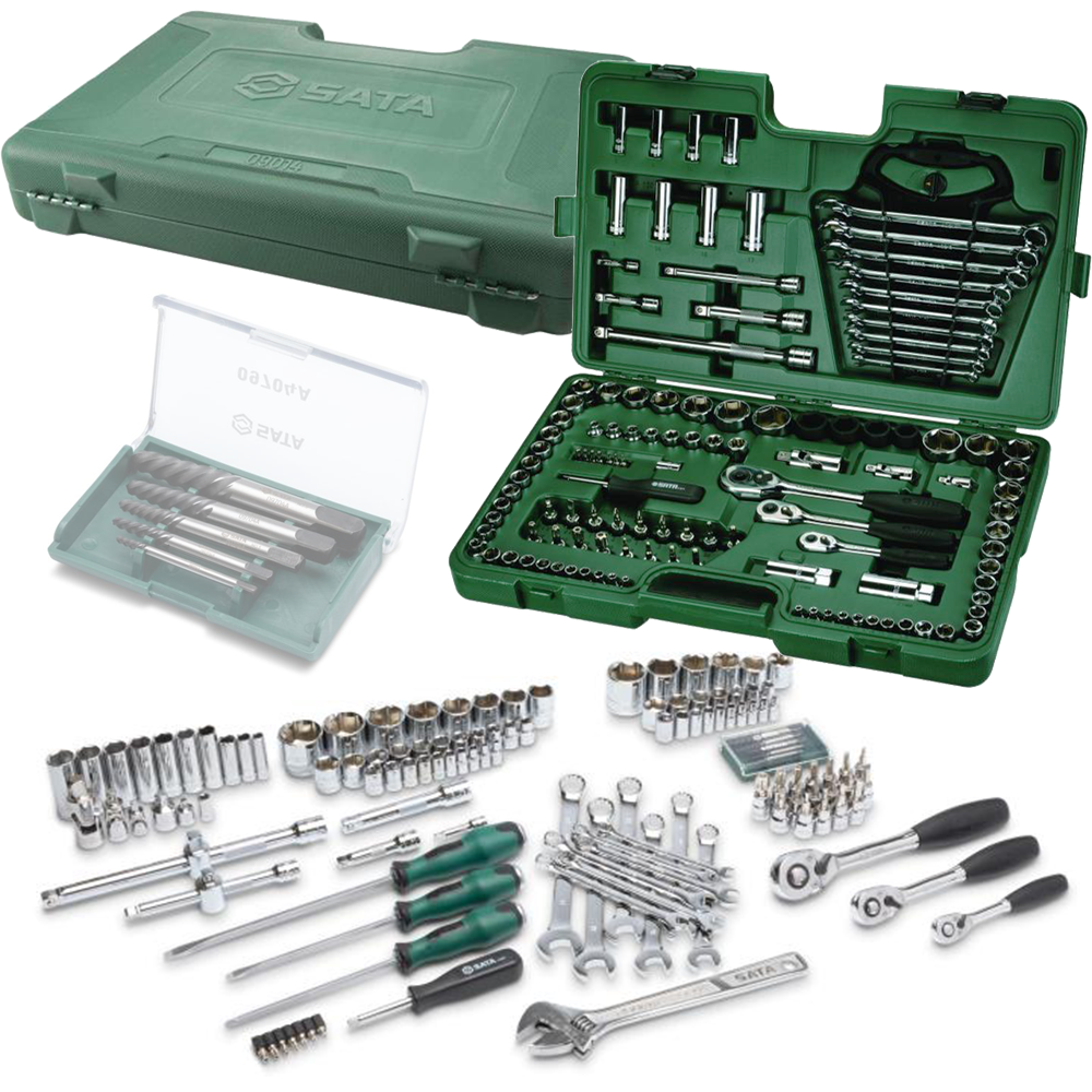 ロッタさま SATA ZESTAW 180 ELEMENTÓW KLUCZY NASADOWYCH METR.1/4