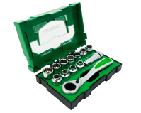 HIKOKI Zestaw nasadek z grzechotką w skrzynce 10-21mm 13el. 40030033