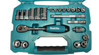 MAKITA Zestaw nasadek + klucz 3/8 z grzechotką 23szt. B-65573