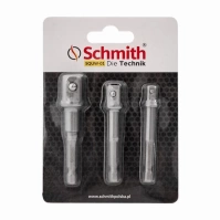 SCHMITH Zestaw uchwytów wkrętarki adapter nasadek 1/4 3/8 1/2 3szt SQUW-01