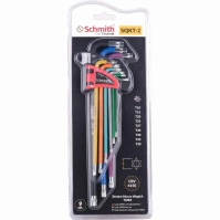 SCHMITH Zestaw kluczy TORX długich z dzurką otworem T10-T50 9 sztuk SQKT-2