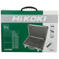 HIKOKI Zestaw wierteł i dłut SDS+ aluminiowa walizka 17el. 402555