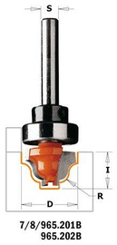 CMT Frez dekoracyjny z łożyskiem A fi 19 mm S6,35 R3,2 Z2 RH 865.201.11B