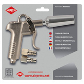 AIRPRESS Pistolet pneumatyczny do przedmuchiwania turbodysza +dysze 4300002