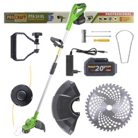 PROCRAFT Podkaszarka kosa akumulatorowa 20V 1x3,0Ah bezszczotkowa PTA24BL