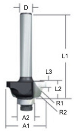 MAKITA Frez kształtowy 6 mm do profili D-09575