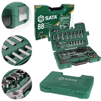 SATA Zestaw kluczy nasadowych dwie grzechotki 1/2" 1/4"  88 sztuk 09013