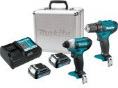MAKITA Wkrętarka + zakrętarka udarowa 2X1,5 AH 12V DF333D + TD110D CLX224X