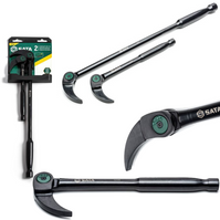 SATA Zestaw 2 sztuki łom łapka  8" 16" z obrotową ruchomą głowicą ST92569