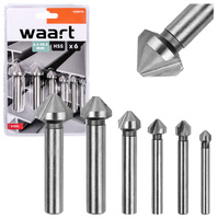WAART Fazownik pogłębiacz stożkowy do metalu 6 szt. 6,3 - 20,5 mm W25M196